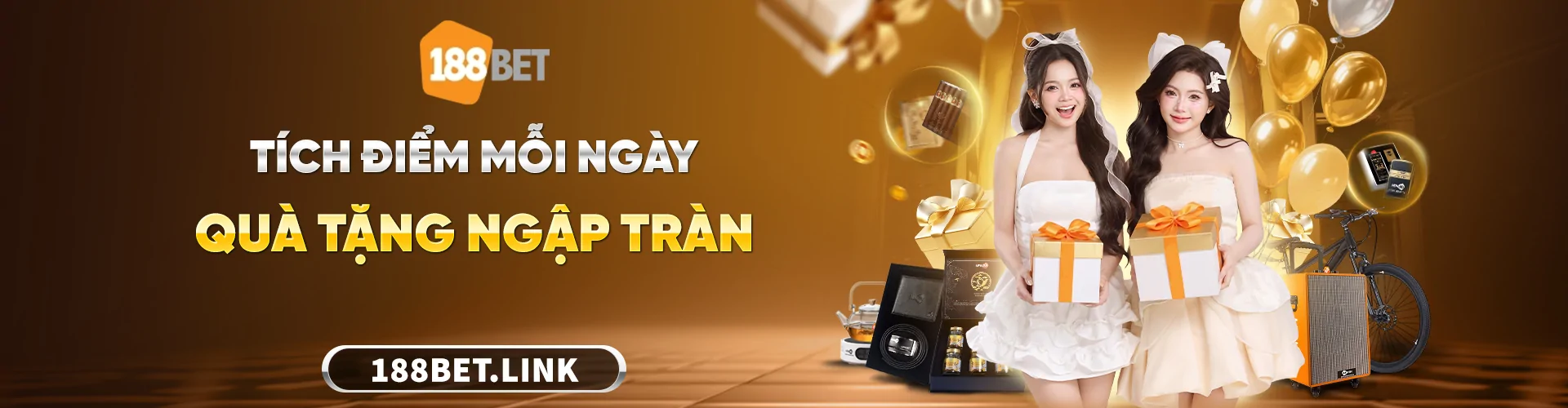Tích điểm mỗi ngày, quà tặng ngập tràn tại 188BET